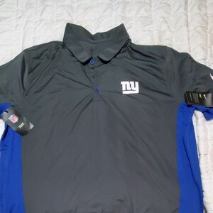 Nike Dark Gray and Royal Blue Polo Shirt